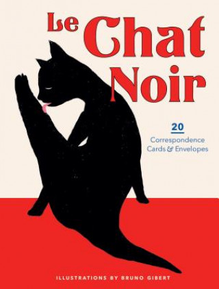 Nyomtatványok Le Chat Noir: 20 Correspondence Cards & Envelopes Bruno Gibert