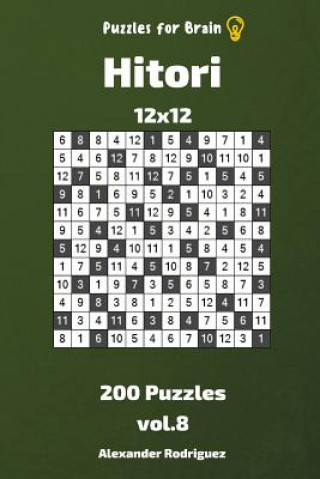 Kniha Puzzles for Brain - Hitori 200 Puzzles 12x12 vol. 8 Alexander Rodriguez