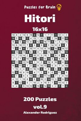 Kniha Puzzles for Brain - Hitori 200 Puzzles 16x16 vol. 9 Alexander Rodriguez