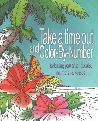 Carte Take a Time Out and Color by Number: Relaxing Patterns, Florals, Animals, & Verses Product Concept Mfg Inc