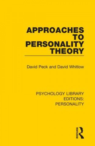 Kniha Approaches to Personality Theory David Peck