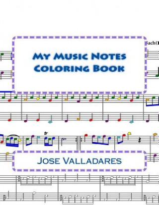 Kniha My Music Notes Coloring Book Jose Valladares
