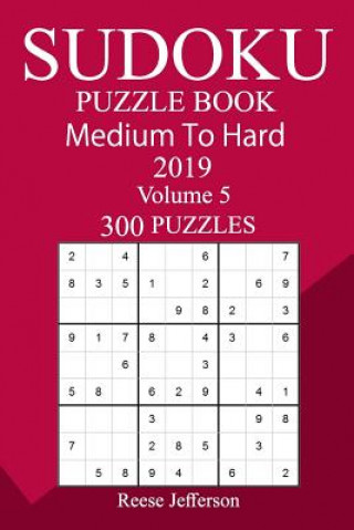 Könyv 300 Medium to Hard Sudoku Puzzle Book 2019 Reese Jefferson