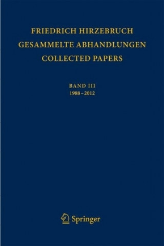 Carte Gesammelte Abhandlungen  -  Collected Papers III Friedrich Hirzebruch