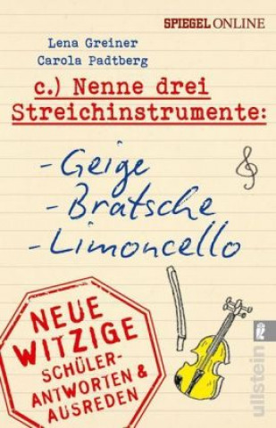 Kniha Nenne drei Streichinstrumente: Geige, Bratsche, Limoncello Lena Greiner