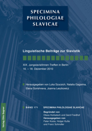 Książka Linguistische Beitraege zur Slavistik Luka Szucsich