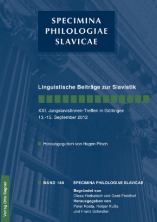 Carte Linguistische Beitraege zur Slavistik. XXI. JungslavistInnen-Treffen in Goettingen 13. - 15. September 2012 Pitsch Hagen