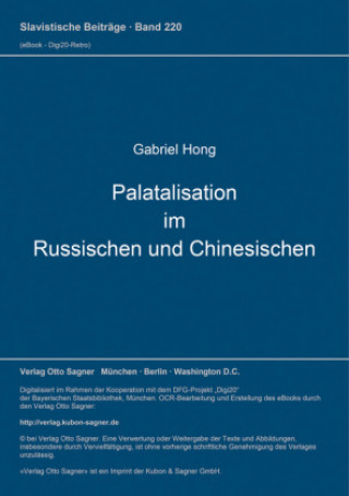 Könyv Palatalisation im Russischen und Chinesischen Gabriel Hong