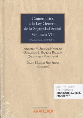 Книга COMENTARIOS A LA LAY DE LA SEGURIDAD SOCIAL, TOMO VII (DÚO) A. SEMPERE NAVARRO