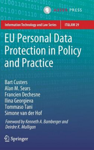 Kniha Eu Personal Data Protection in Policy and Practice Bart Custers