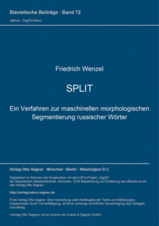 Könyv SPLIT Friedrich Wenzel