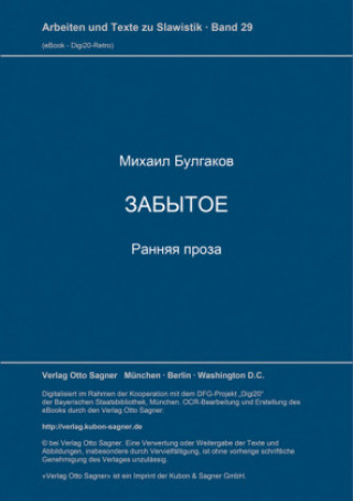 Kniha Zabytoe Michail Bulgakow