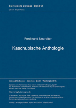 Kniha Kaschubische Anthologie Ferdinand Neureiter