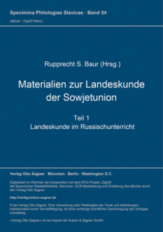 Libro Materialien zur Landeskunde der Sowjetunion Rupprecht Baur