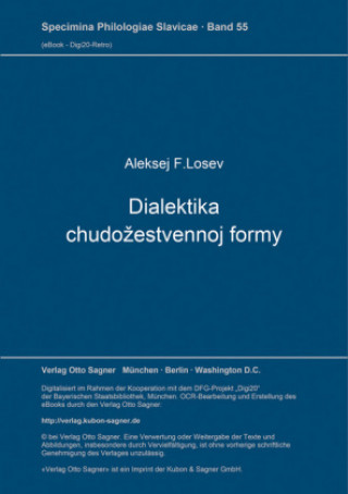 Kniha Dialektika chudozestvennoj formy. Studie von Alexander Haardt Aleksej F. Losev