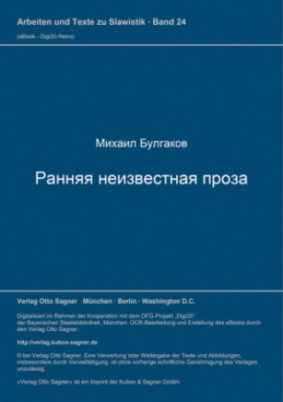 Książka Rannjaja neizvestnaja proza Michail Bulgakow