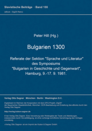 Kniha Bulgarien 1300 Peter Hill