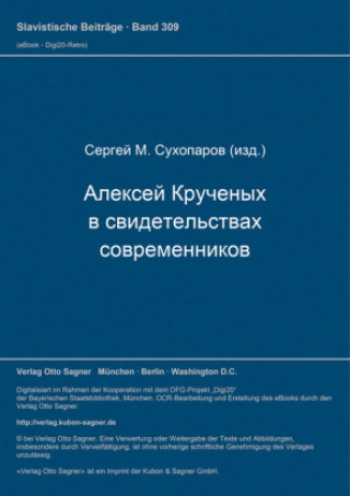 Książka Aleksej Krucenych v svidetel'stvach sovremennikov Sergej M. Suchoparov