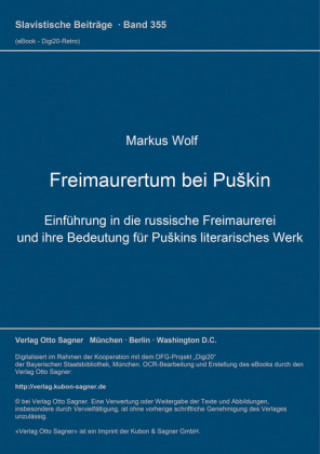 Könyv Freimaurertum bei Puskin Markus Wolf