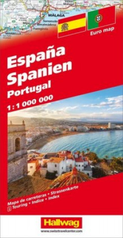 Nyomtatványok Hallwag Straßenkarte Spanien / Portugal 1:1 Mio. 