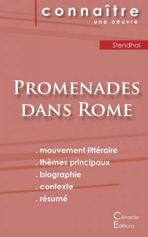 Kniha Fiche de lecture Promenades dans Rome (Analyse litteraire de reference et resume complet) Stendhal