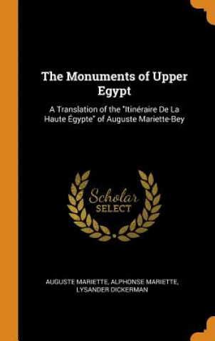 Carte Monuments of Upper Egypt Auguste Mariette