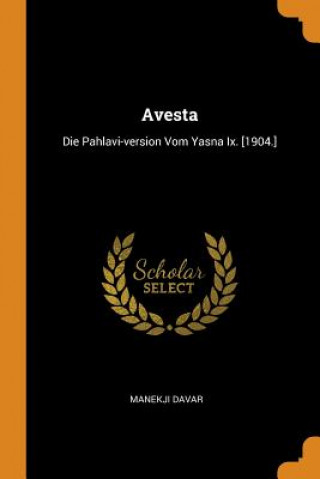 Carte Avesta Manekji Davar