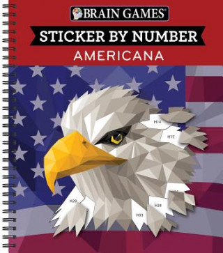 Kniha Brain Games - Sticker by Number: America (28 Images to Sticker) Publications International