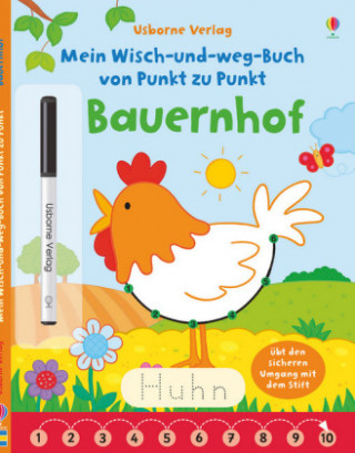 Книга Mein Wisch-und-weg-Buch von Punkt zu Punkt - Bauernhof Katrina Fearn