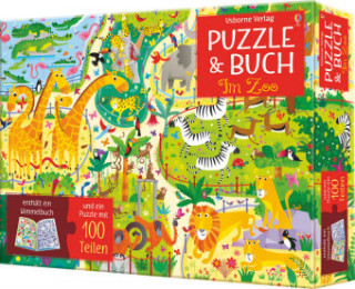 Gra/Zabawka Puzzle & Buch: Im Zoo Kirsteen Robson