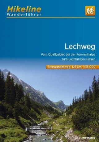 Книга Hikeline Wanderführer Lechweg Esterbauer Verlag