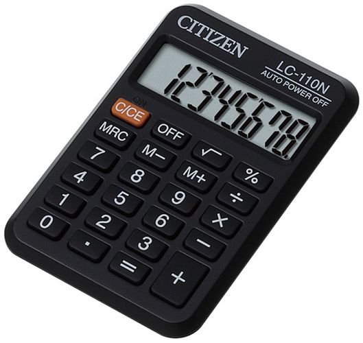 Papírszerek Kalkulator Citizen kieszonkowy LC-110NR 8 cyfrowy czarny 