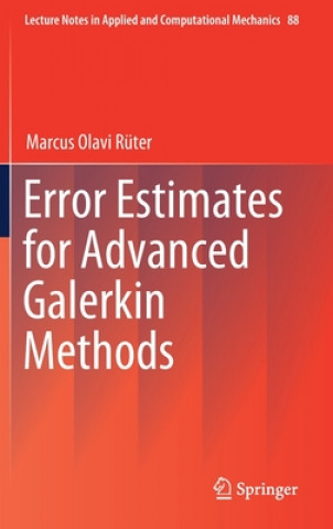 Knjiga Error Estimates for Advanced Galerkin Methods Marcus Olavi Rüter