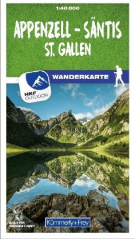 Articles imprimés Kümmerly+Frey Karte Appenzell - Säntis / St. Gallen Wanderkarte 