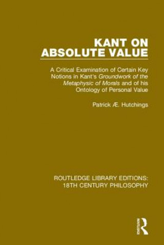 Kniha Kant on Absolute Value Patrick AE. Hutchings