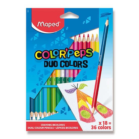 Book Pastelky Maped trojboké Duo 36 barev 