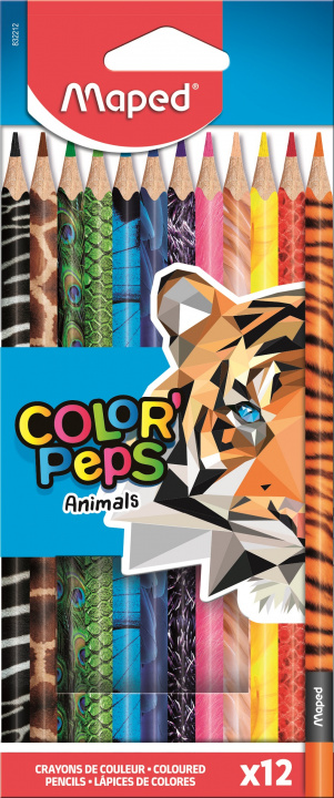 Книга Pastelky Maped Color Peps Animal 12ks 
