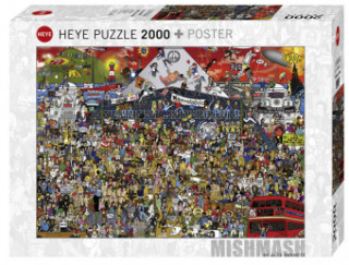 Hra/Hračka British Music History Puzzle 2000 Teile Alex Bennett
