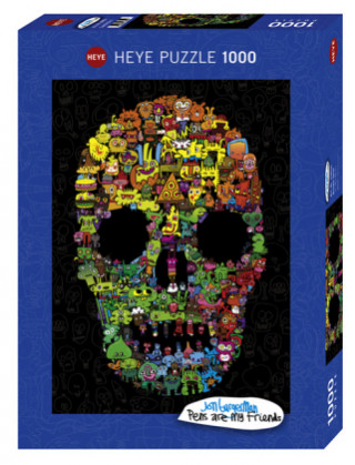 Hra/Hračka Doodle Skull Puzzle 1000 Teile Jon Burgerman