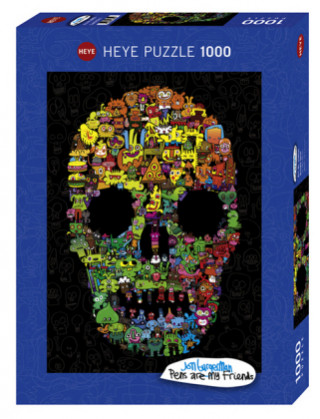 Gioco/giocattolo Doodle Skull Puzzle 1000 Teile Jon Burgerman