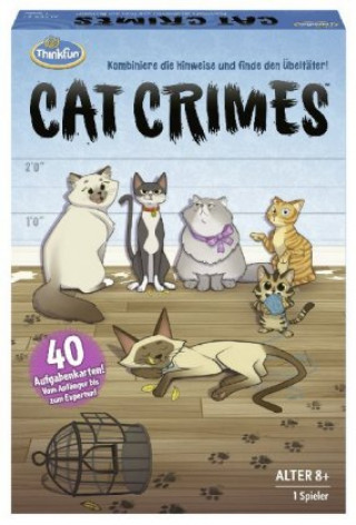 Hra/Hračka ThinkFun - 76366 - Cat Crimes - Das flauschige und freche Kombinations- und Deduktionsspiel mit Katzen. Finden den Übeltäter! 