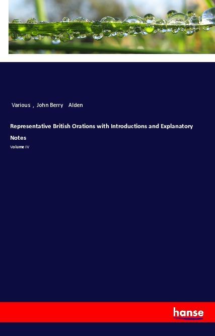 Boek Representative British Orations with Introductions and Explanatory Notes Various