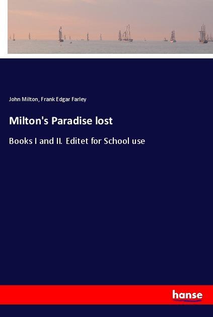 Book Milton's Paradise lost John Milton