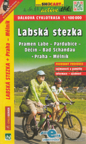 Tlačovina Labská stezka, Pramen Labe - Bad Schandau - Praha - Mělník 1:100 000 