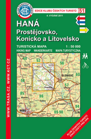 Materiale tipărite KČT 51 Haná, Prostějovsko 1:50 000 