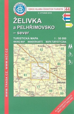 Nyomtatványok KČT 44 Želivka a Pelhřimovsko-sever 1:50 000 