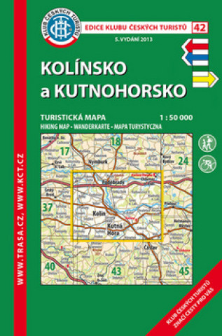 Printed items KČT 42 Kolínsko a Kutnohorsko 1:50 000 