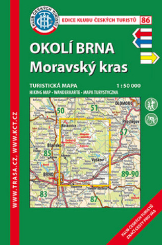 Prasa KČT 86 Okolí Brna-Moravský kras 1:50 000 