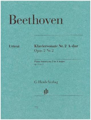 Kniha Klaviersonate Nr. 2 A-dur op. 2,2 Ludwig van Beethoven