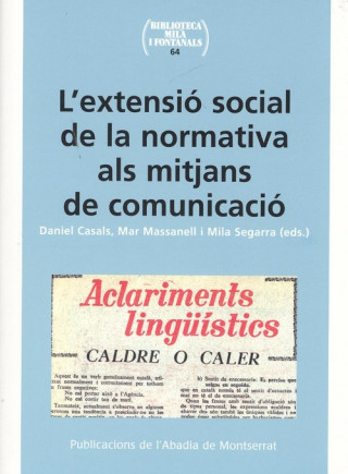 Carte L'EXTEBSUÓ SOCIAL DE LA NORMATIVA ALS MITJANS DE COMUNICACIÓ DANIEL CASALS